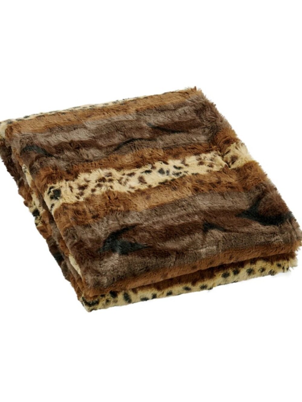 Animal Printed Double Sided Faux Fur Throw 50X60 NWT - Picture 12 of 16